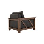 Walnut Wooden Frame & Base, Armchair - Image 5