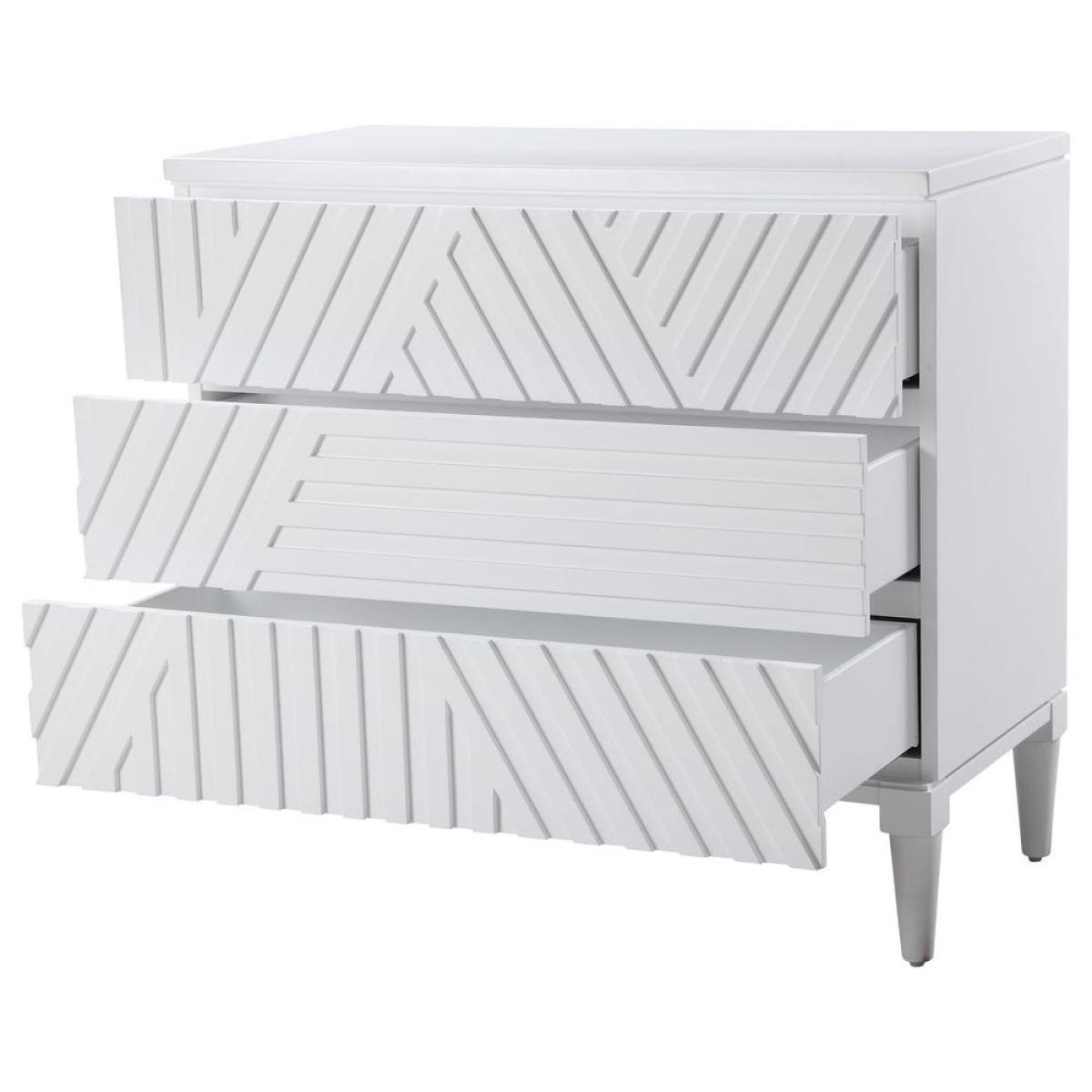 Colby 3 Drawer Chest, White - Image 7