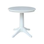 30'' Pedestal Table in Pure White