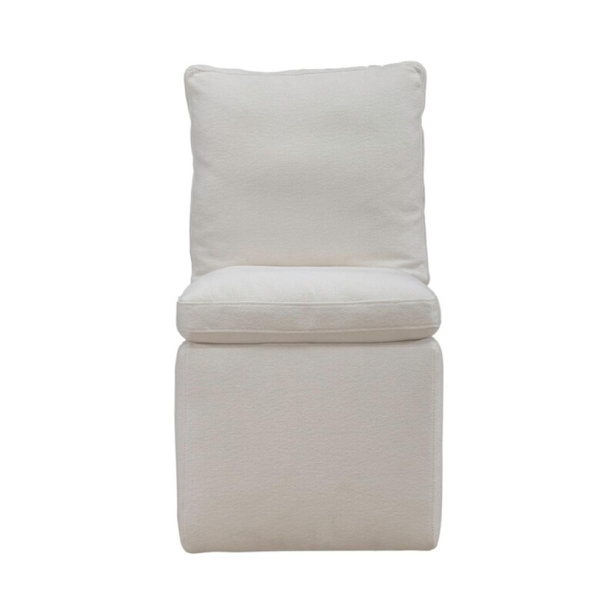 Accent Dining Chair w/ Casters - Ivory - Image 6