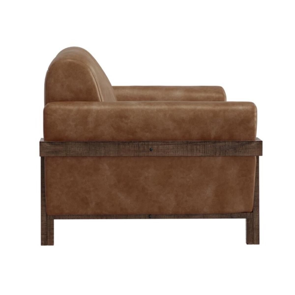 Wooden Frame & Base, Loveseat - Loft Brown - Image 4