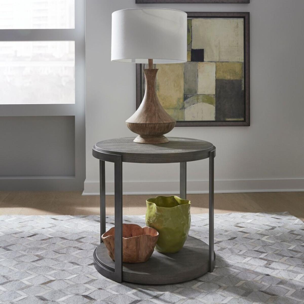 Modern View Round End Table - Image 2