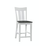 Cosmopolitan Collection - 24'' Ava Stool in Heather Gray & White - Image 3