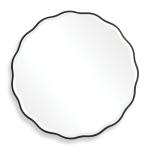 Aneta Round Mirror, Black