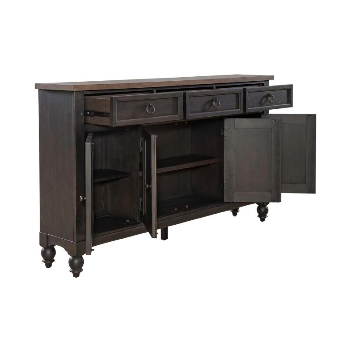 Americana Farmhouse Hall Buffet- Black - Image 6