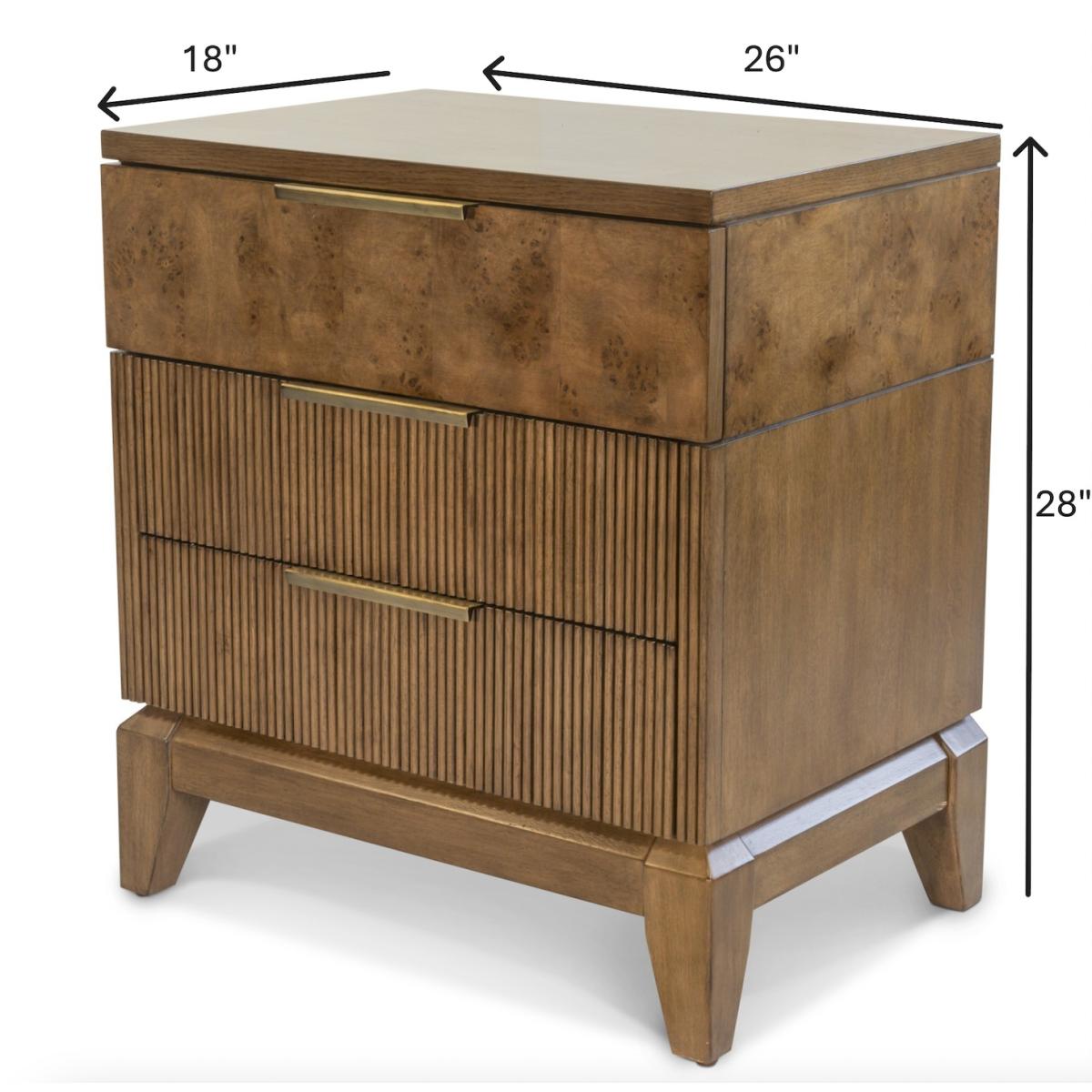 Manhattan Valley 3 Drawer Nightstand W/ Power And Usb A + C - Image 10