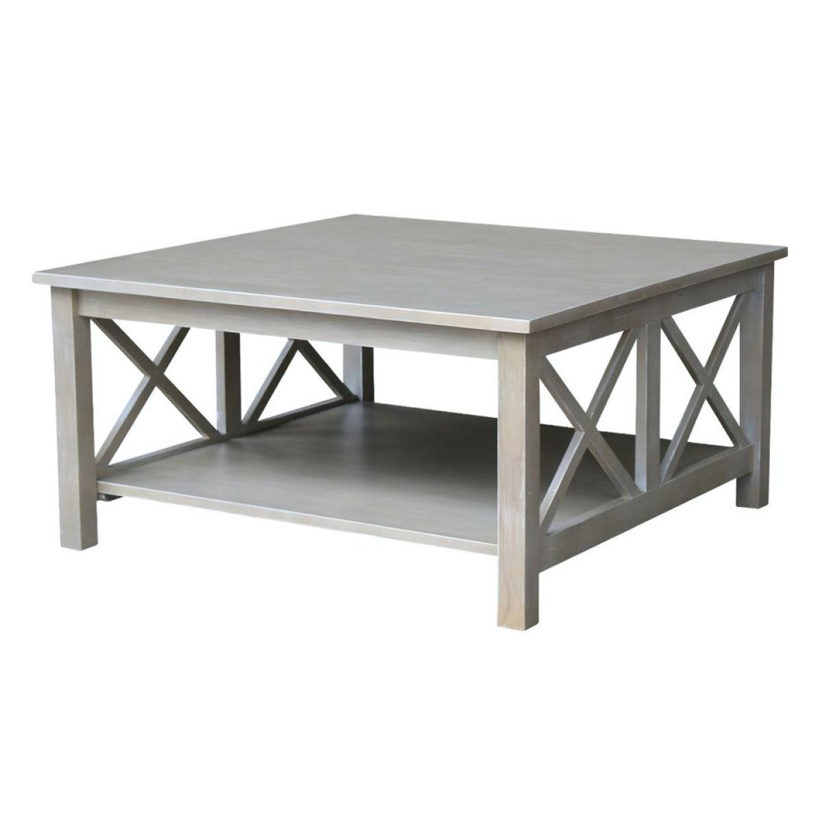 Home Accents - Square Coffee Table in Taupe Gray - Image 2