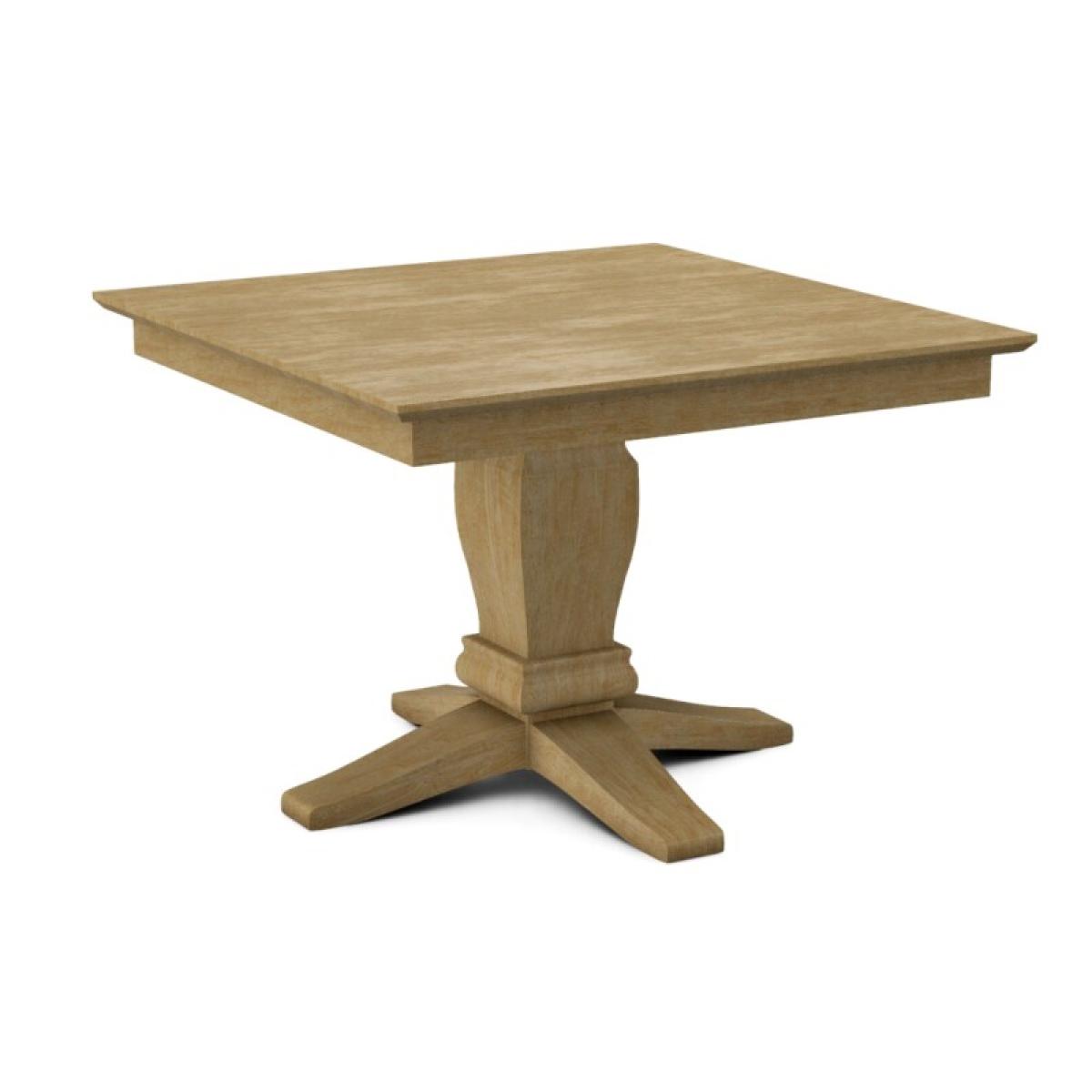 Build Your Own Pedestal Table w/42" Square Top w. Reverse Bevel Edge - Image 2