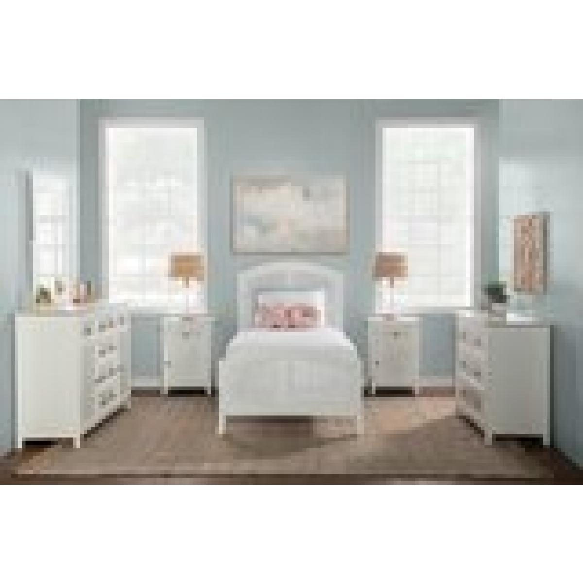Tykes Bedroom - Chalk & White High Tide Arch Twin Bed - BD128-1202TF - Image 5