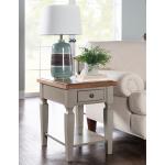 Home Accents - Vista End Table in Hickory & Stone - Image 4