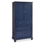 Cottage Bedroom - Armoire w/Drawers in Denim