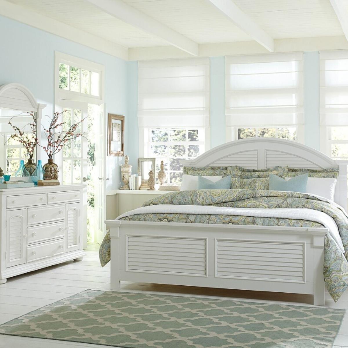 Summer House I Queen Panel Bed, Dresser & Mirror, Night Stand - Image 2