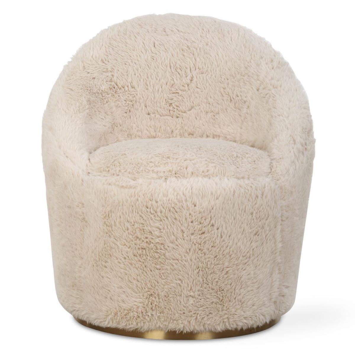 8ad6adcc8a963b65d2ad25440723211f Crue Swivel Chair, Sheepskin - Image 1