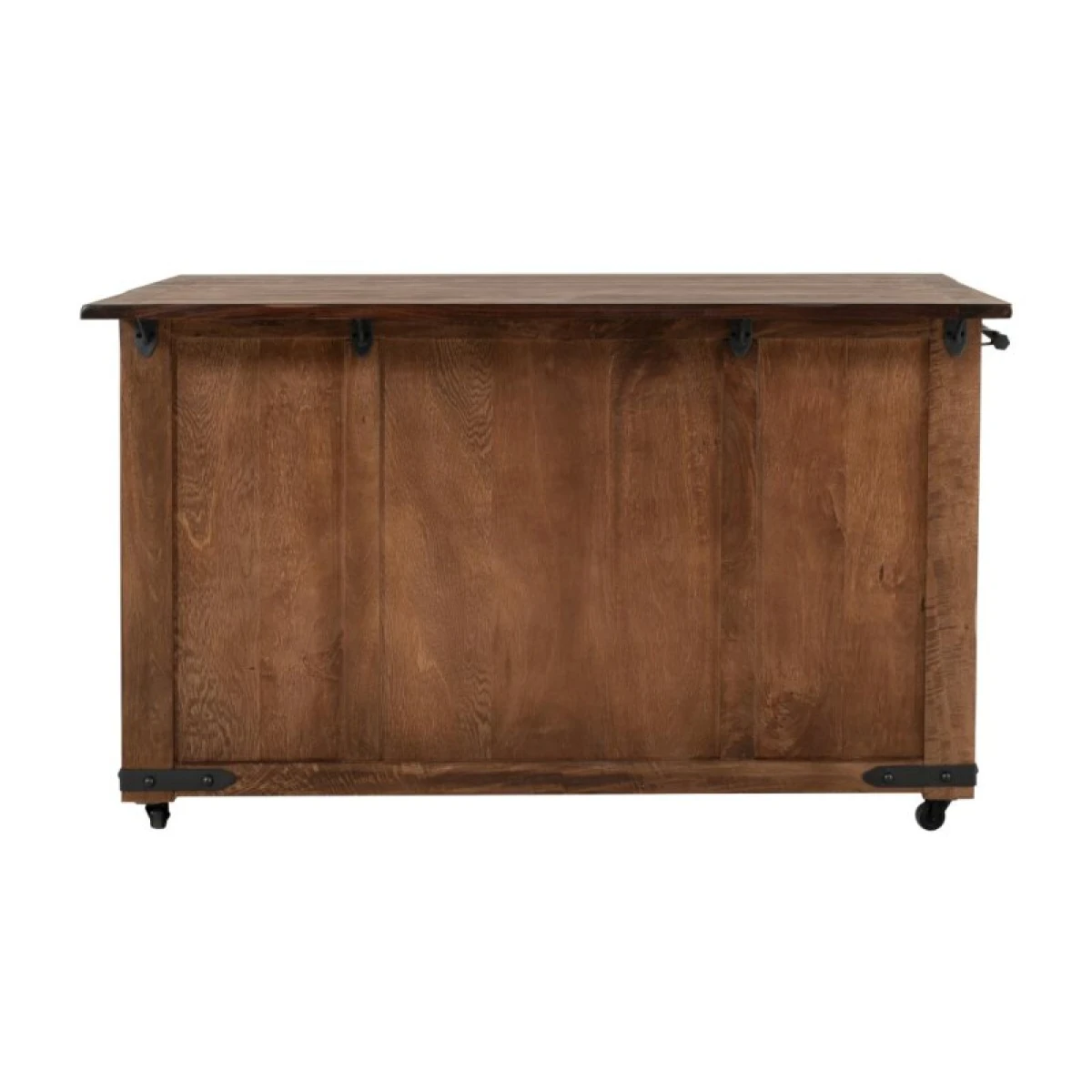 Parota 3 Drawer 4 Doors 2 Sliding Doors Wood Island - Image 3
