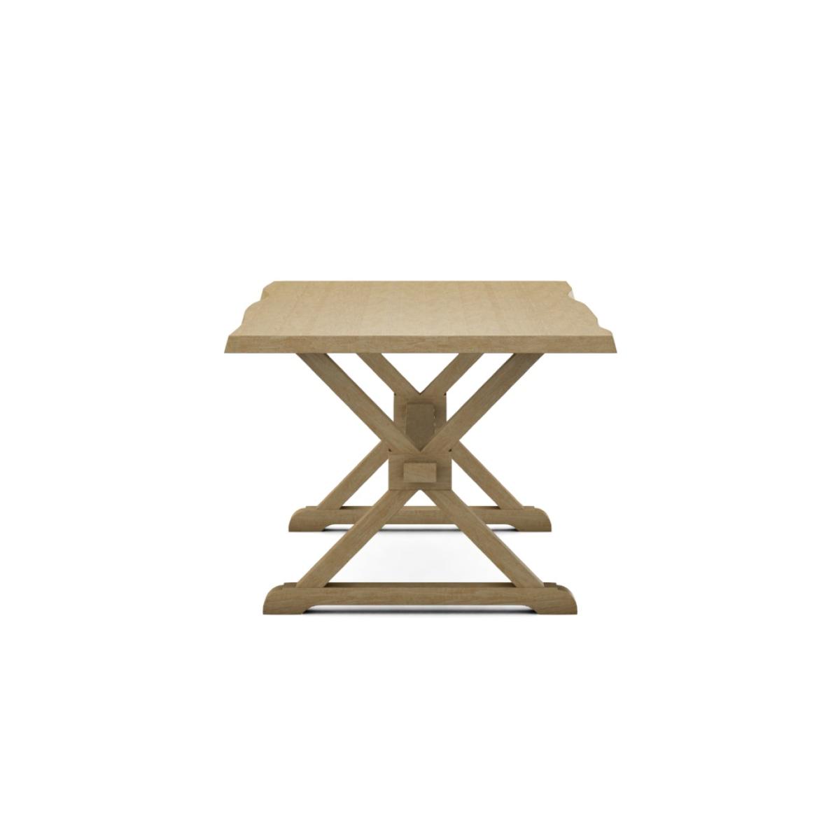 Farmhouse Live Edge Table Top w/ Farmhouse Trestle Base - T-4074A - Image 14