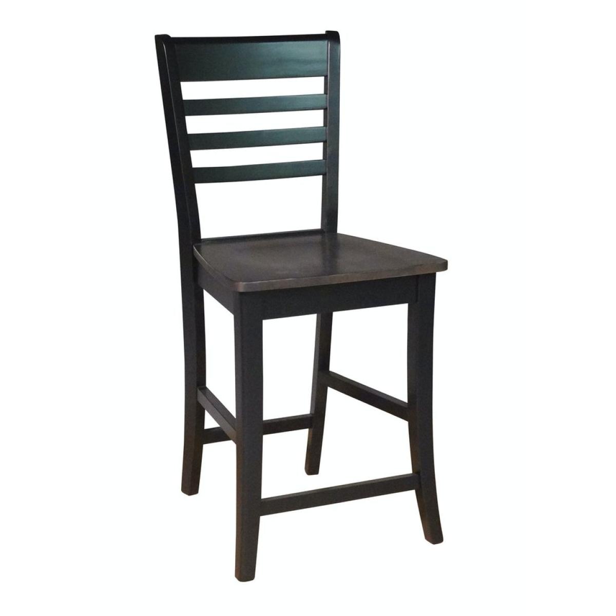 8b5582f47c2e5c91ca1a1f519642e281 Cosmopolitan Collection - Roma Stool in Coal & Black - Image 1