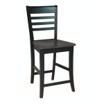 Cosmopolitan Collection - Roma Stool in Coal & Black