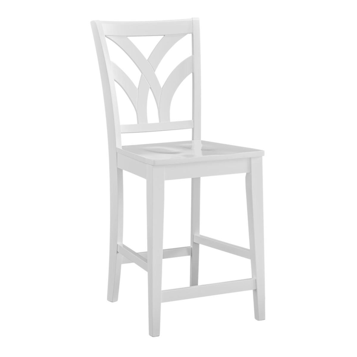 Hampton Collection - Palm Stool in Pure White - Image 2