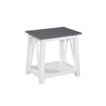 Home Accents - Surrey End Table in Hather Gray and White