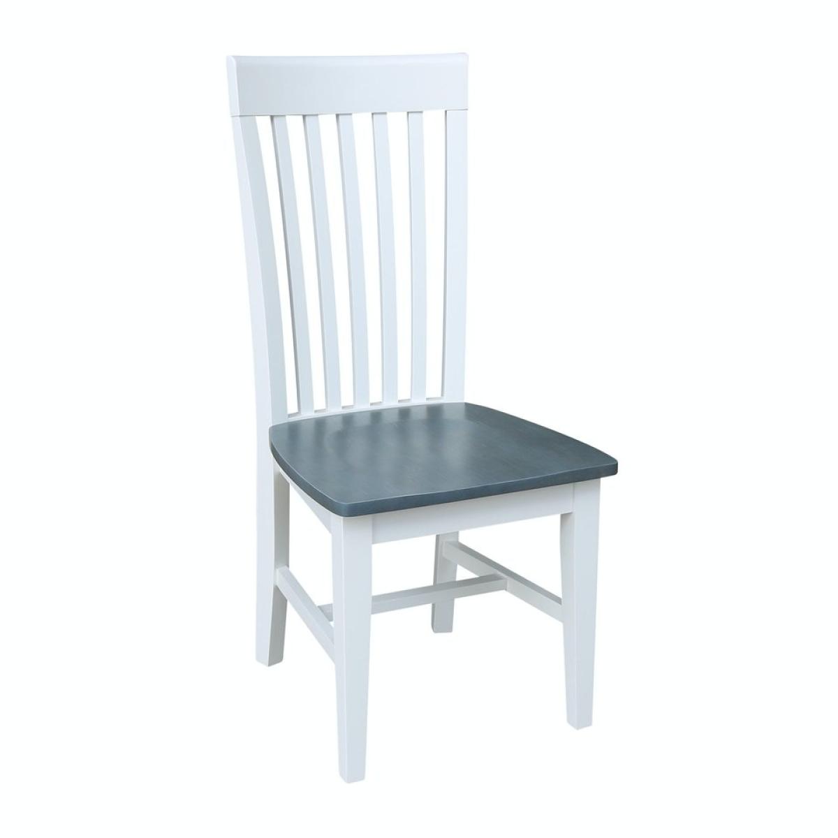 Cosmopolitan Collection - Tall Mission Chair in Heather Gray & White - Image 2