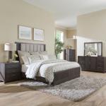 Opt Queen Uph Bed, Dresser & Mirror, Chest, Night Stand