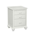 Cottage 3 Drawer Nightstand in White