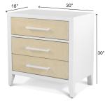 Miramar Electrified 3-drawer Woven Nightstand - Image 10