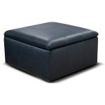 Hendrix Leather Storage Ottoman With Nails