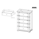 Parota 5 Drawer Chest