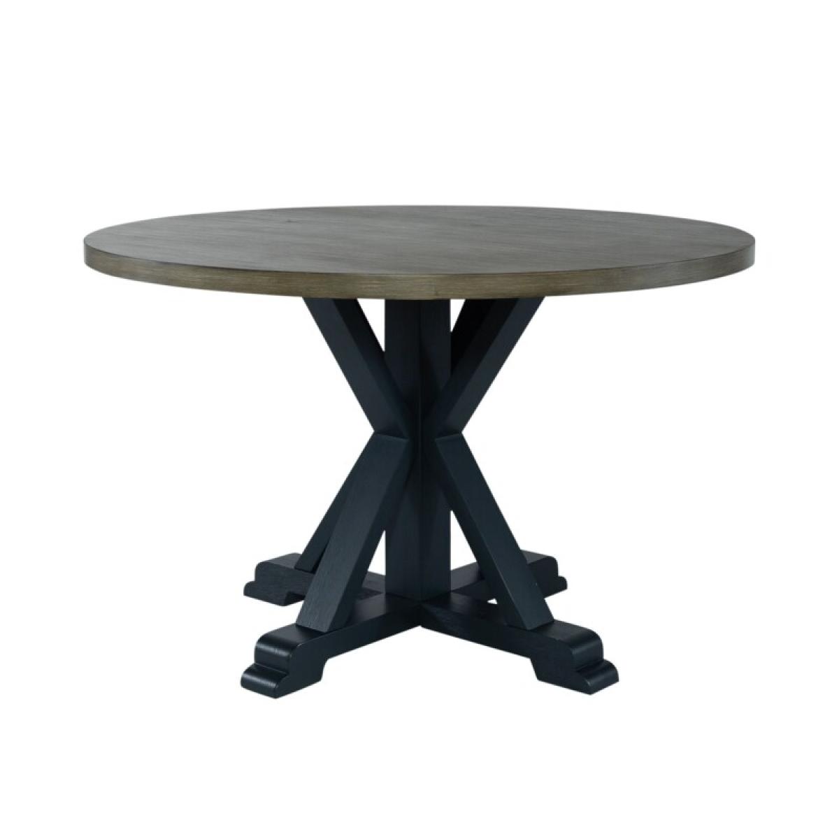 Single Pedestal Table- Navy - Image 3