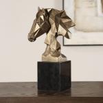 Chiseled Horse Bust, Sculpture - Image 3