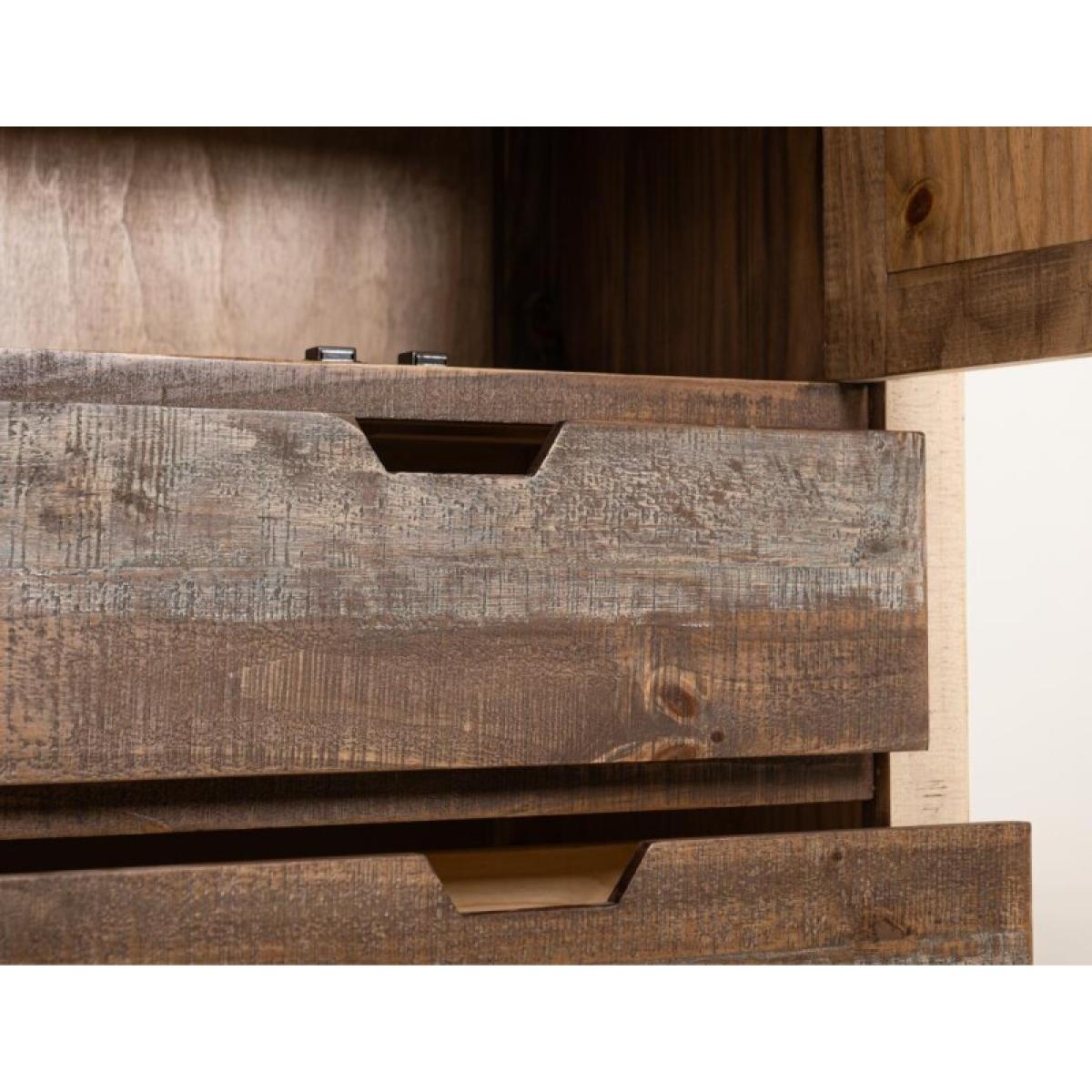 3 Drawer 1 Sliding Door 2 Door Gentleman's Chest - Antique - Image 8