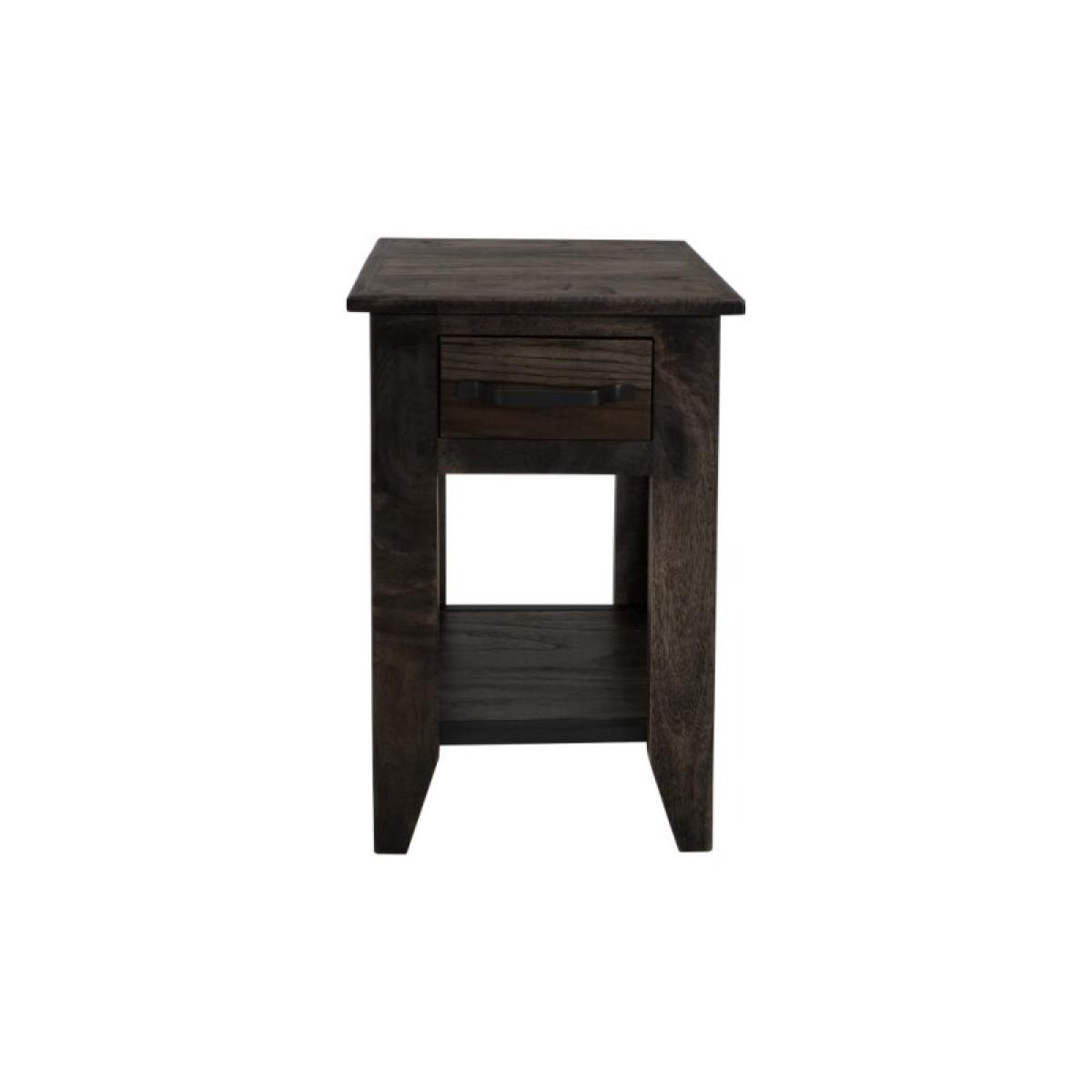 1 Drawer, 1 Shelf, Chairside Table - Teak - Image 3
