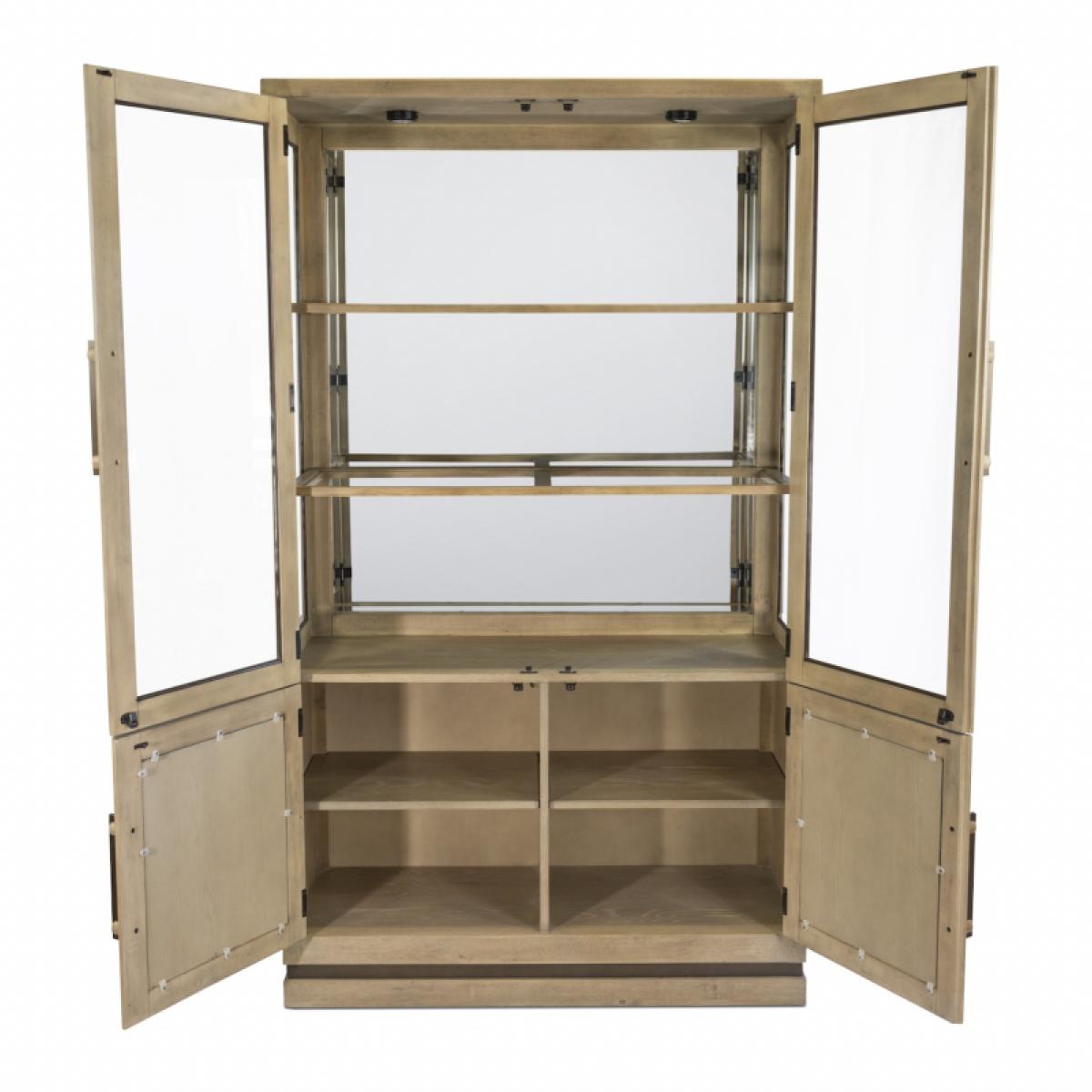 Rio Vista Bunching Curio w/ Reversible Panels and Cabinets - Muted Earth Tones Clay Finish - Image 5