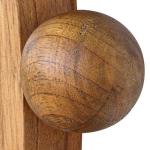 Cyra Wood Round Mirror, Walnut - Image 3