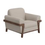 Wooden Frame & Base, Armchair - Loft Brown
