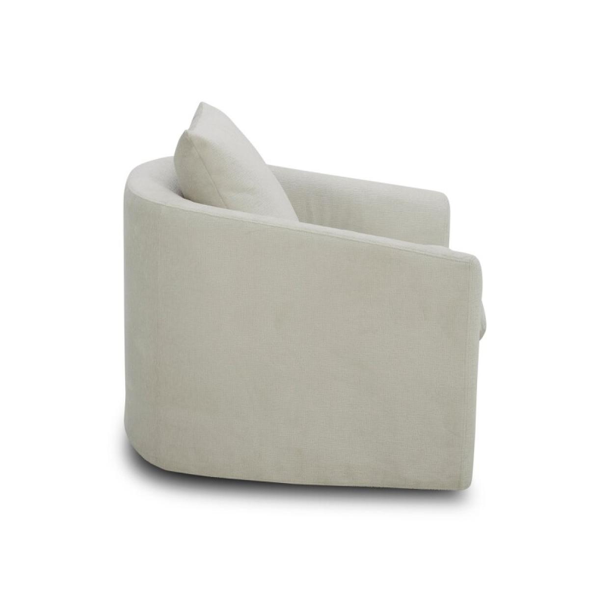 Uph Swivel Accent Chair - Ivory - Image 6