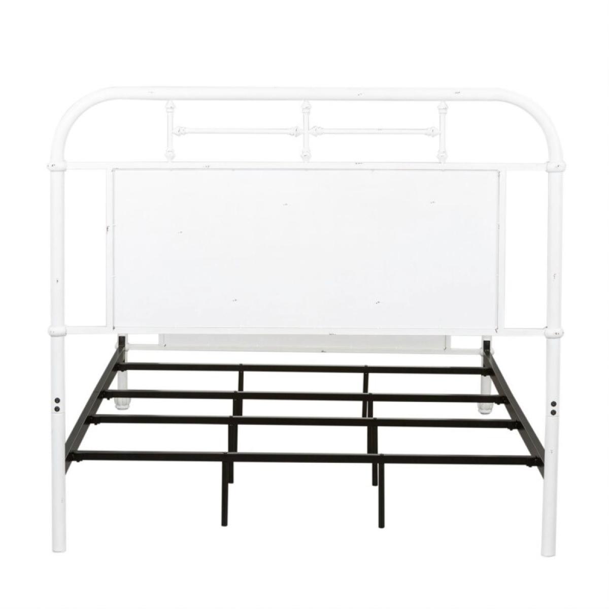 Full Metal Bed - Antique White - Image 6