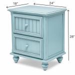 Monaco Bleu 2 Drawer Electrified Nightstand - Image 13