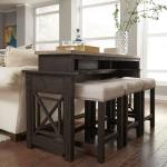 Heatherbrook 4 Piece Console Set (1-Console 3-Stools)