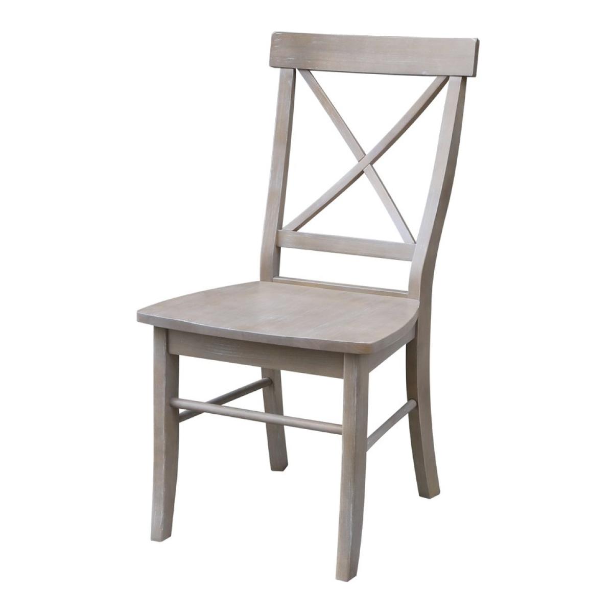 9378d36034aa1e094ebb7ba1d98a1e15 Dining Essentials - X-Back Chair in Taupe Gray - Image 1