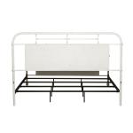 King Metal Bed - Antique White - Image 6