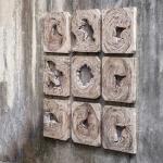 Bahati Wood Wall Decor, Whitewashed, S/9 - Image 8