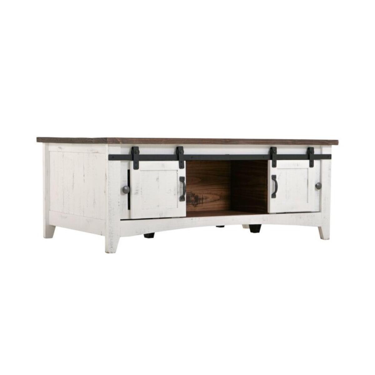 2 Sliding Doors 2 Metal Mesh Doors Cocktail Table - Pueblo - Image 8