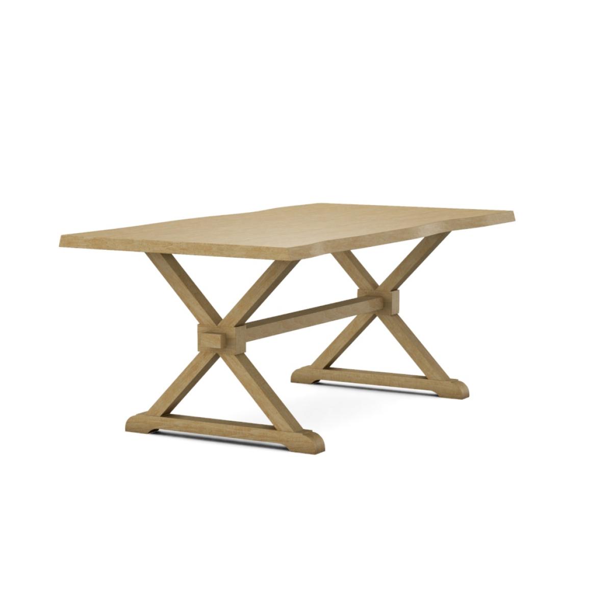 Farmhouse Live Edge Table Top w/ Farmhouse Trestle Base - T-3872TB - Image 17