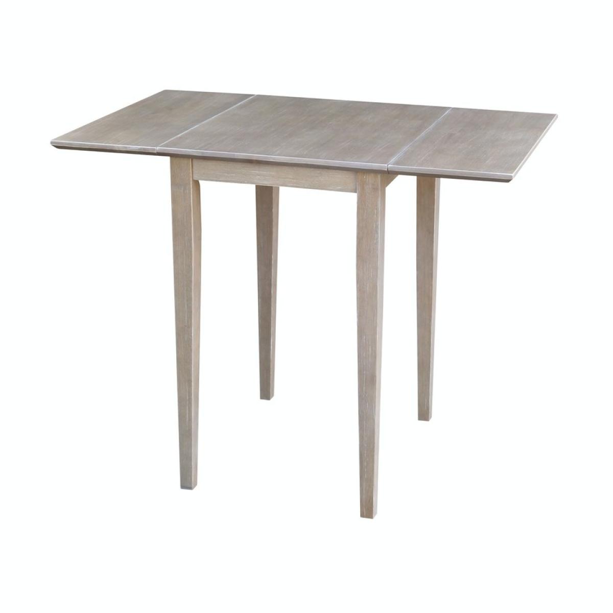 Dining Essentials - Small Drop Leaf Table in Taupe Gray - Image 3