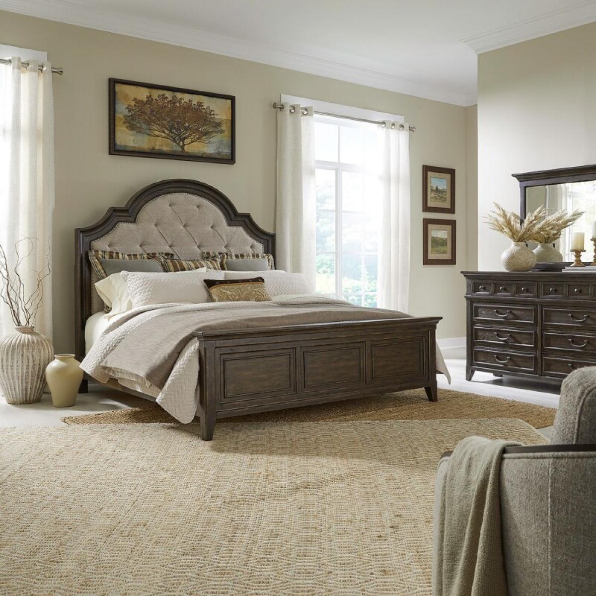 Paradise Valley Queen Uph Bed, Dresser & Mirror - Image 2