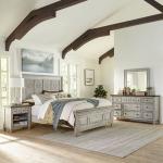 King Opt Panel Bed, Dresser & Mirror, Night Stand