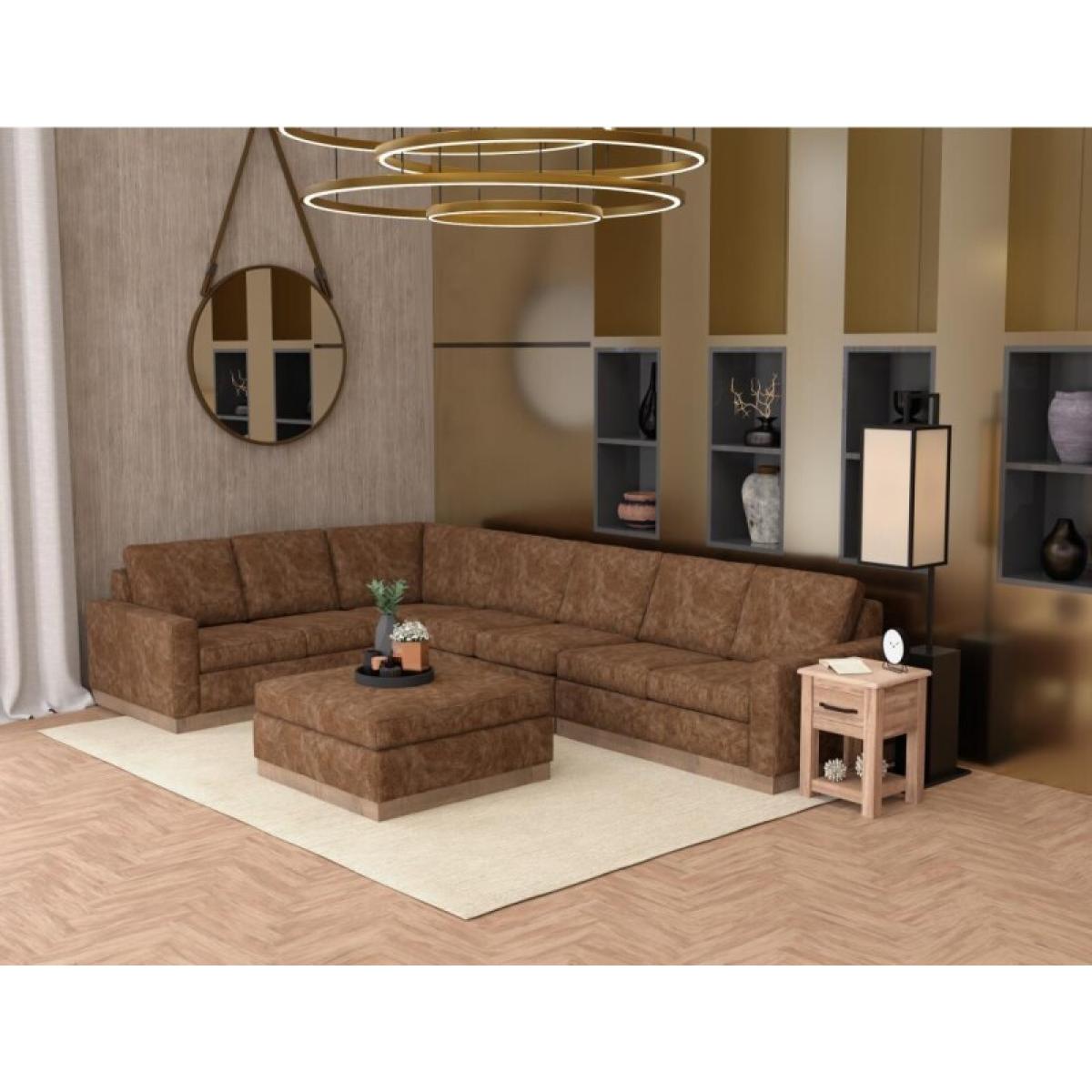 Wooden Frame & Base, Sectional Left-Arm Loveseat - Georgia - Image 5