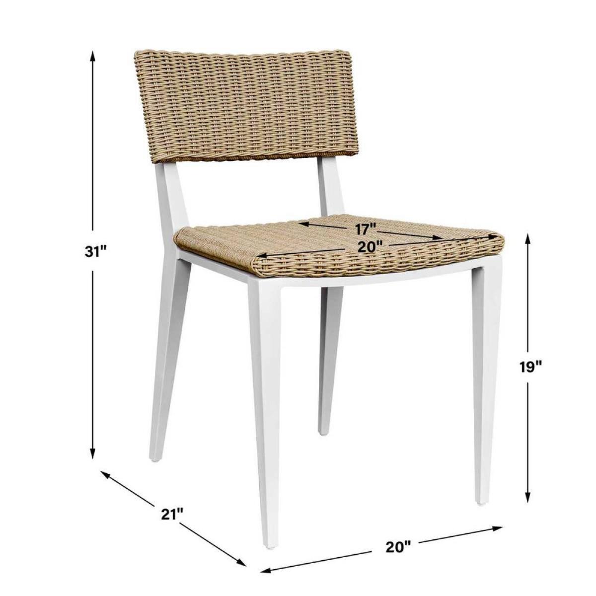Calbas Outdoor Dining Chair, White - Image 12